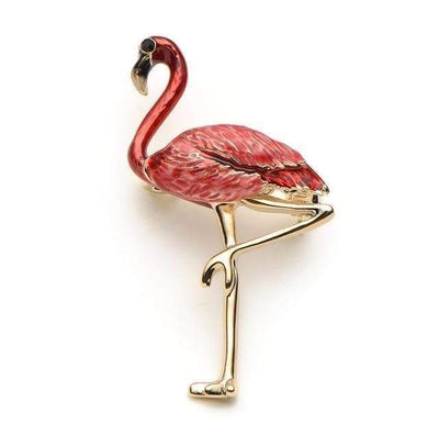 Animal Brooch Red Flamingo Brooch - Zinc The Sexy Scientist