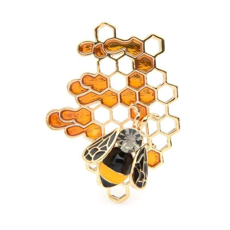 Animal Brooch Wuli&baby Enamel Bee Honeycomb Brooches Women Men Alloy Insect Weddings Brooch Pins Gifts The Sexy Scientist