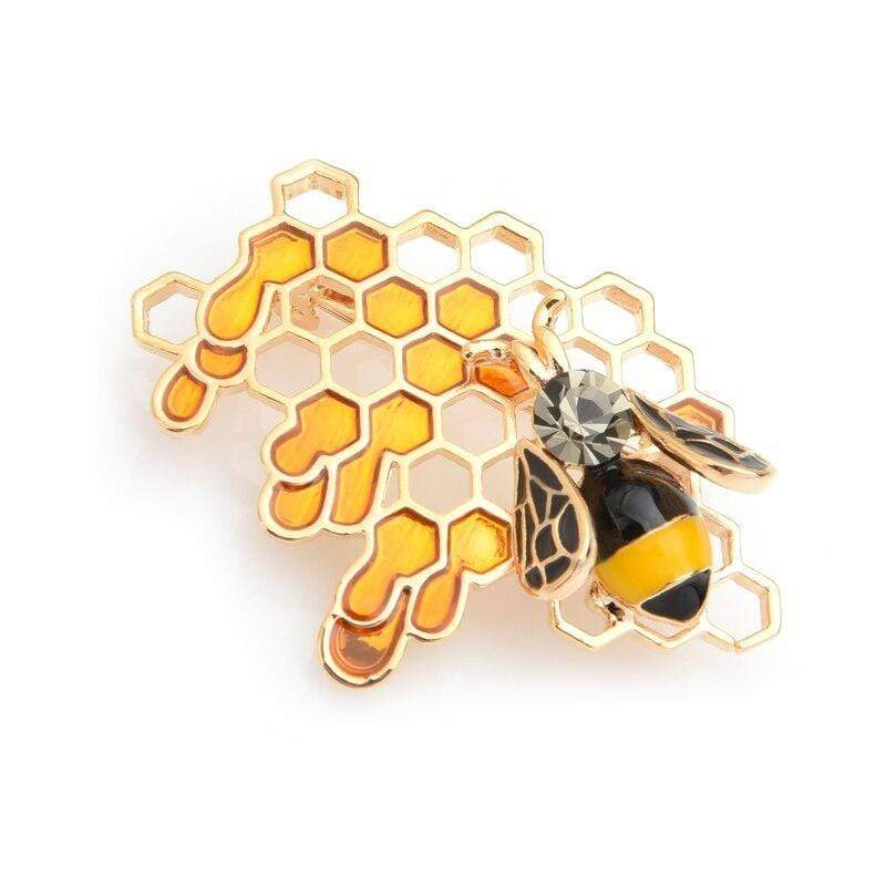 Animal Brooch Wuli&baby Enamel Bee Honeycomb Brooches Women Men Alloy Insect Weddings Brooch Pins Gifts The Sexy Scientist