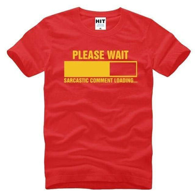 T-Shirt Red/Yellow / S "Sarcastic Comment Loading" T-Shirt - 100% Cotton The Sexy Scientist