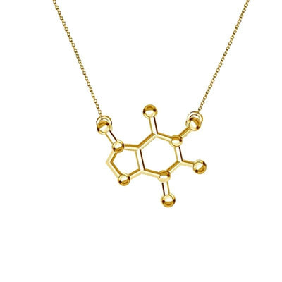 Caffeine Molecule Necklace