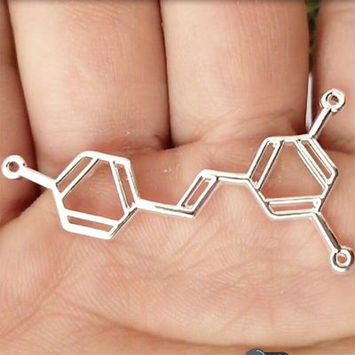Red wine Molecule Necklace
