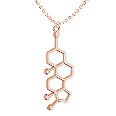 Testosterone Molecule Necklace