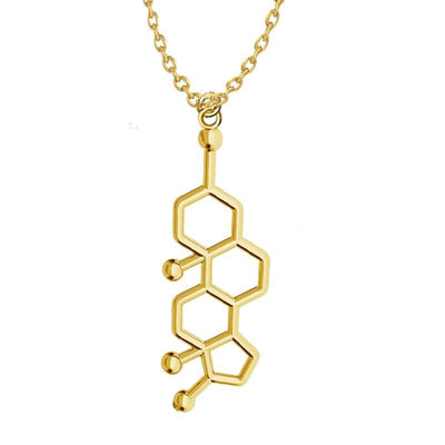 Testosterone Molecule Necklace