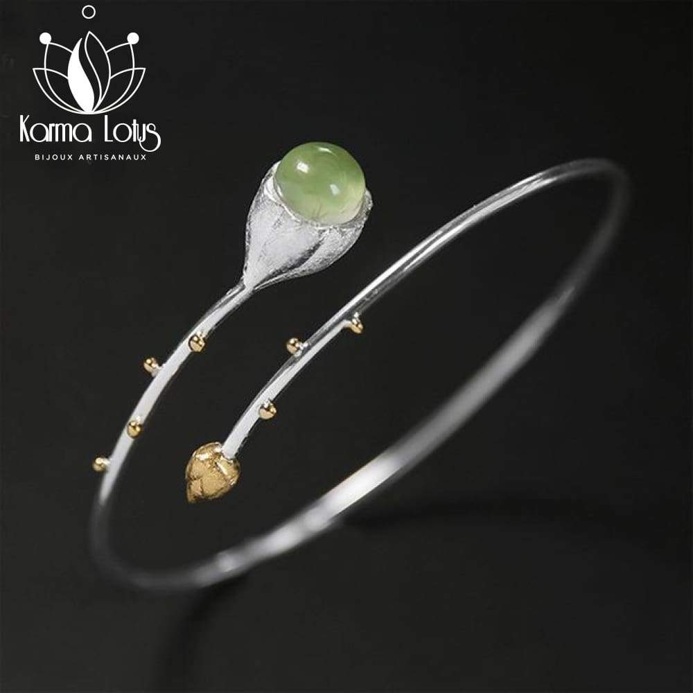 Karma Lotus Gold and Green Bulano Bracelet <br>by Karma Lotus Karma Lotus