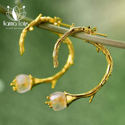 Karma Lotus Gold Gropani Earrings <br>by Karma Lotus Karma Lotus