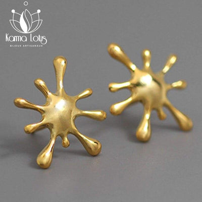 Karma Lotus Gold Pachi Earrings <br>by Karma Lotus Karma Lotus