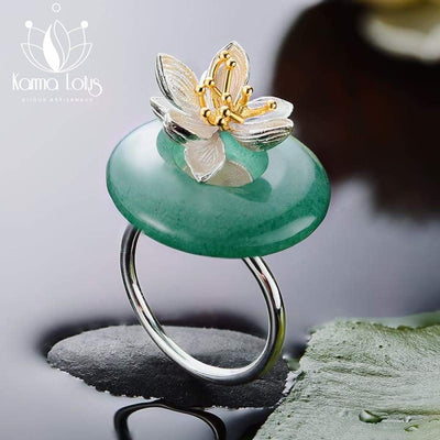Karma Lotus Green Fatrula Ring <br>by Karma Lotus Karma Lotus