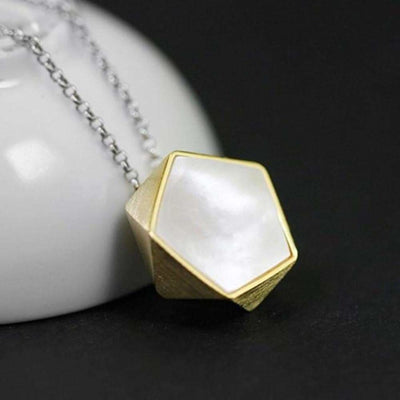 Gold Color Lotus Fun Real 925 Sterling Silver North European Style Geometric Angles Design Fine Jewelry Pendant without Necklace for Women The Sexy Scientist