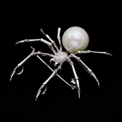Animal Brooch Spider Brooch - Copper & Zircon The Sexy Scientist