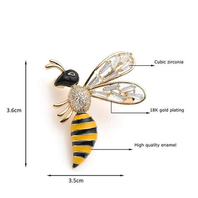 Animal Brooch Wasp Brooch - Zinc & Enamel The Sexy Scientist