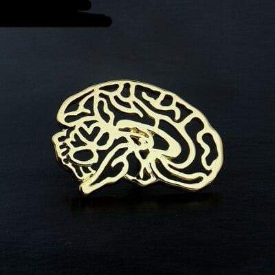 Bijoux science Gold Brain Pin The Sexy Scientist