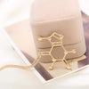 Bijoux science Gold Caffeine Molecule Necklace The Sexy Scientist
