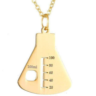 Bijoux science Gold Full Flask Pendant The Sexy Scientist
