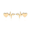 Bijoux science Gold Heartbeat Earrings The Sexy Scientist