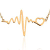 Bijoux science Gold Heartbeat Pendant The Sexy Scientist
