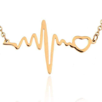 Bijoux science Gold Heartbeat Pendant The Sexy Scientist