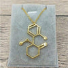 Bijoux science Gold Ketamine Molecule Necklace The Sexy Scientist