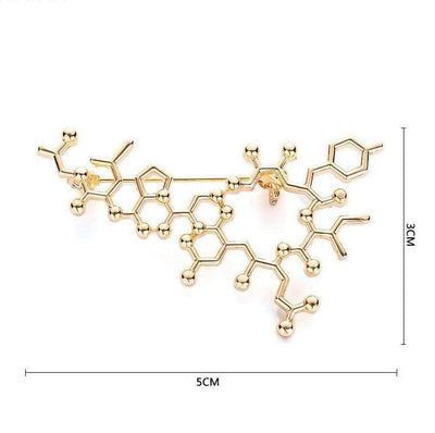 Bijoux science Gold Oxytocin Brooch The Sexy Scientist