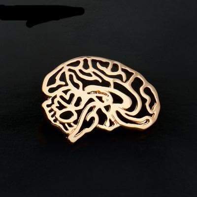Bijoux science Rose Gold Brain Pin The Sexy Scientist