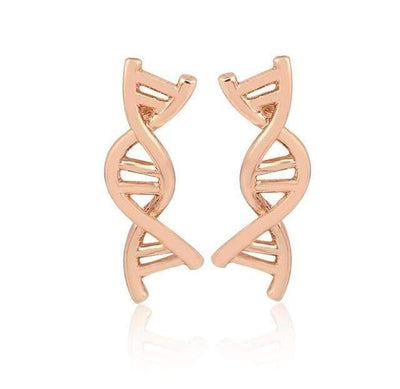 Bijoux science Rose Gold DNA Double Helix Earrings The Sexy Scientist