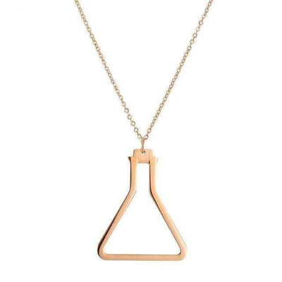 Bijoux science Rose Gold Empty Flask Pendant The Sexy Scientist