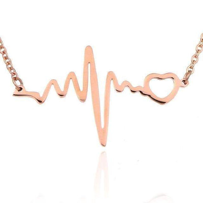 Bijoux science Rose Gold Heartbeat Pendant The Sexy Scientist