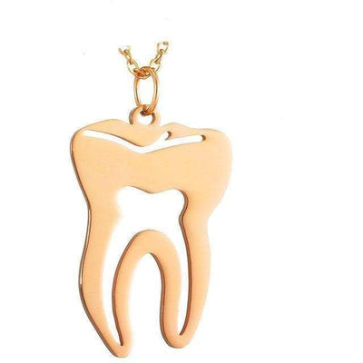 Bijoux science Rose Gold Human Tooth Pendant The Sexy Scientist