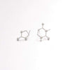 Bijoux science Silver Caffeine Molecule Earrings The Sexy Scientist