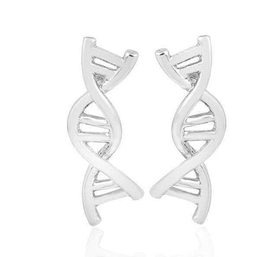 Bijoux science Silver DNA Double Helix Earrings The Sexy Scientist