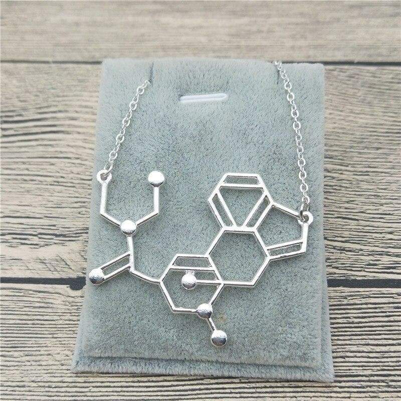 Bijoux science Black Dopamine Molecule Necklace The Sexy Scientist