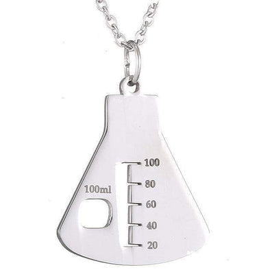 Bijoux science Silver Full Flask Pendant The Sexy Scientist