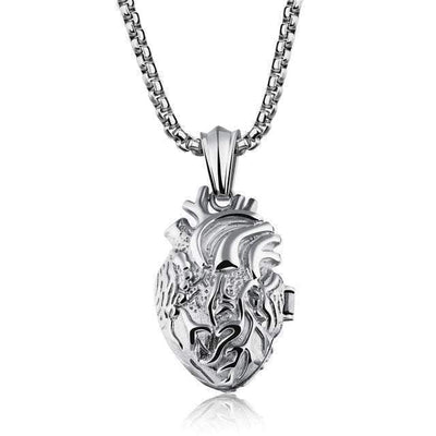 Bijoux science Silver Human Heart Pendant The Sexy Scientist