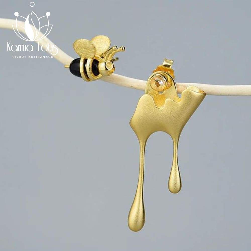 Gold Apinati Earrings <br>by Karma Lotus The Sexy Scientist