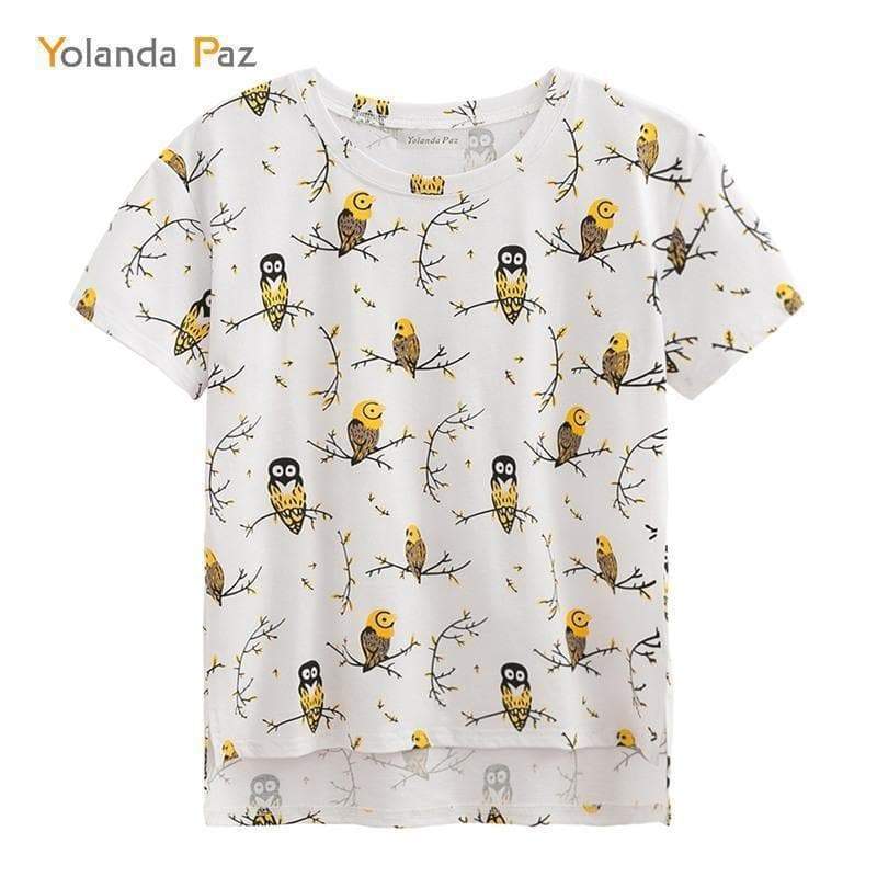 T-Shirt 1 / M "Owl by Yolanda Paz" T-Shirt - Cotton & Spandex The Sexy Scientist