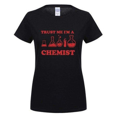 T-Shirt Black/Red / S "Trust Me I'm a Chemist" T-Shirt - 100% Cotton The Sexy Scientist