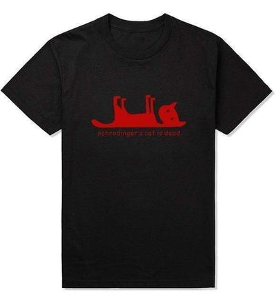 T-Shirt Black/Red / XS "Schrodingers Cat is Dead" T-Shirt - 100% Cotton The Sexy Scientist
