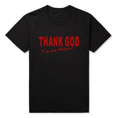 T-Shirt Black/Red / XS "Thank God I'm An Atheist" T-Shirt - 100% Cotton The Sexy Scientist