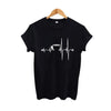 T-Shirt Black / S "Coffee Heartbeat" T-Shirt - Cotton & Polyester The Sexy Scientist