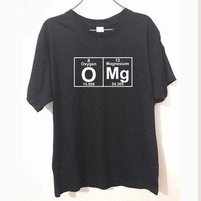 T-Shirt Black/White / XS "OMg periodic table" T-Shirt - 100% Cotton The Sexy Scientist