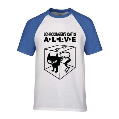 T-Shirt Blue 2 / S "Schrodinger's Cat Is" T-Shirt - 100% Cotton The Sexy Scientist