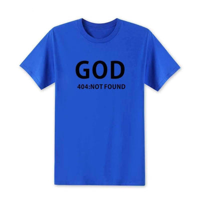 T-Shirt Blue 2 / XS "GOD 404 NOT FOUND" T-Shirt - 100% Cotton The Sexy Scientist