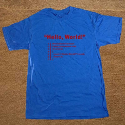 "HELLO WORLD" T-Shirt - 100% Cotton