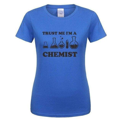 T-Shirt Blue/Black / S "Trust Me I'm a Chemist" T-Shirt - 100% Cotton The Sexy Scientist