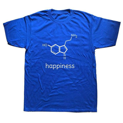 T-Shirt Blue / L "Happiness" T-Shirt - 100% Cotton The Sexy Scientist
