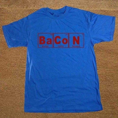 T-Shirt Blue/Red / XS "BaCoN periodic table" T-Shirt - 100% Cotton The Sexy Scientist