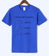 T-Shirt Blue / S "Name The Triangle" T-Shirt - 100% Cotton The Sexy Scientist