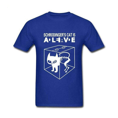 T-Shirt Blue / S "Schrodinger's Cat Is" T-Shirt - 100% Cotton The Sexy Scientist