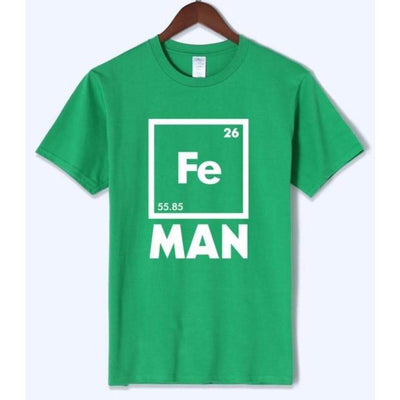 T-Shirt Green 2 / S "Fe-Man" T-Shirt - 100% Cotton The Sexy Scientist