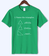 T-Shirt Green 2 / S "Name The Triangle" T-Shirt - 100% Cotton The Sexy Scientist
